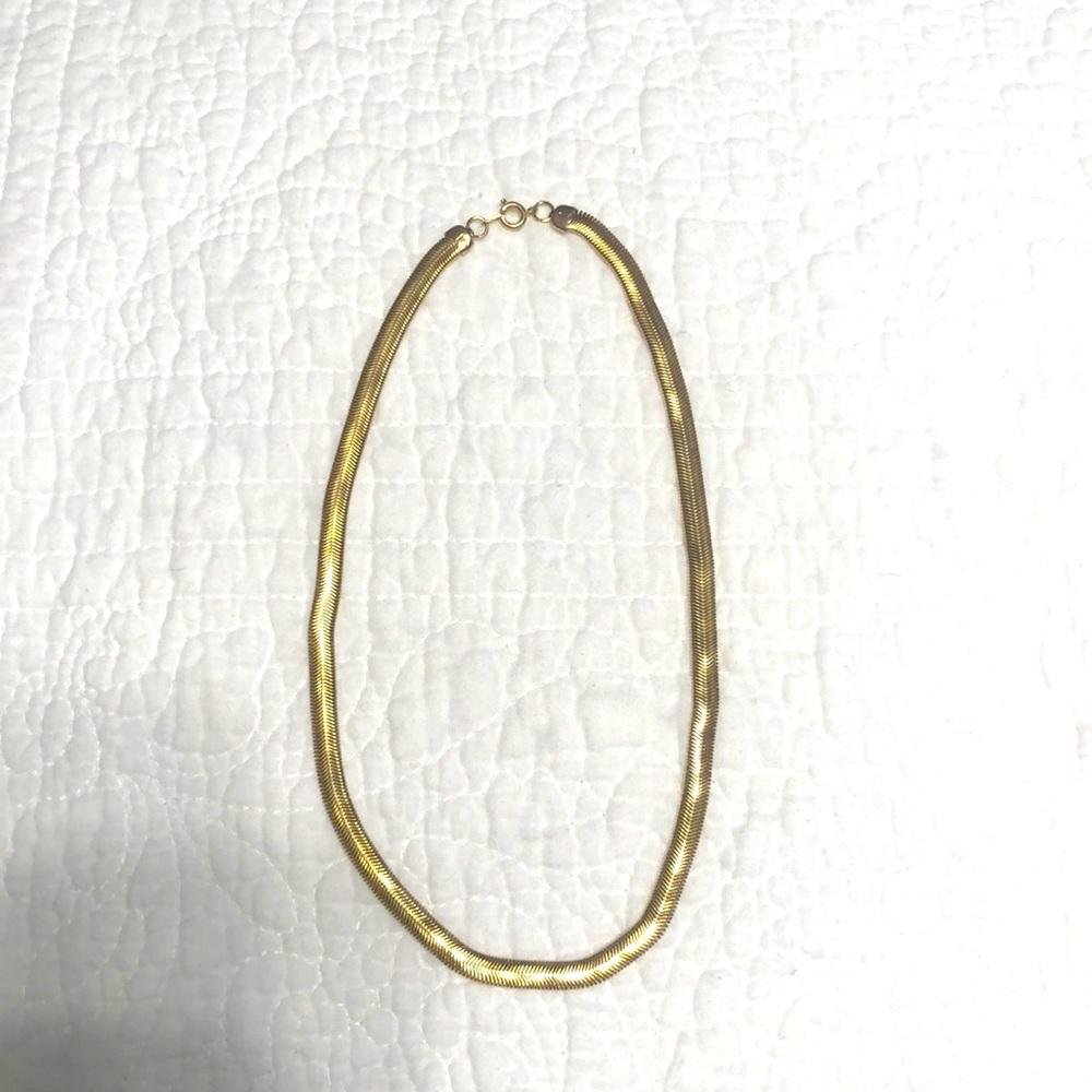 Gold Herringbone Necklace